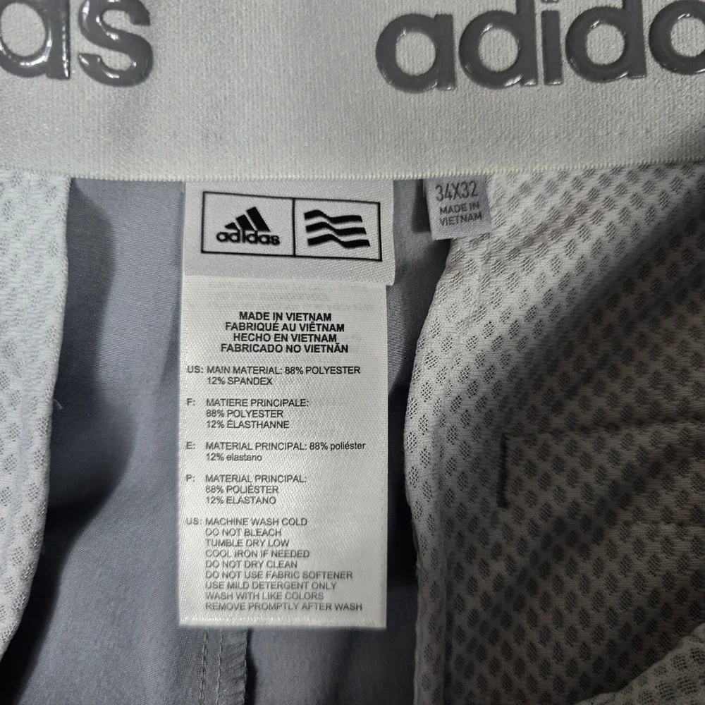 Adidas Ultimate365 Mens Gray Golf Pants 34x32 Stretch Performance Activewear